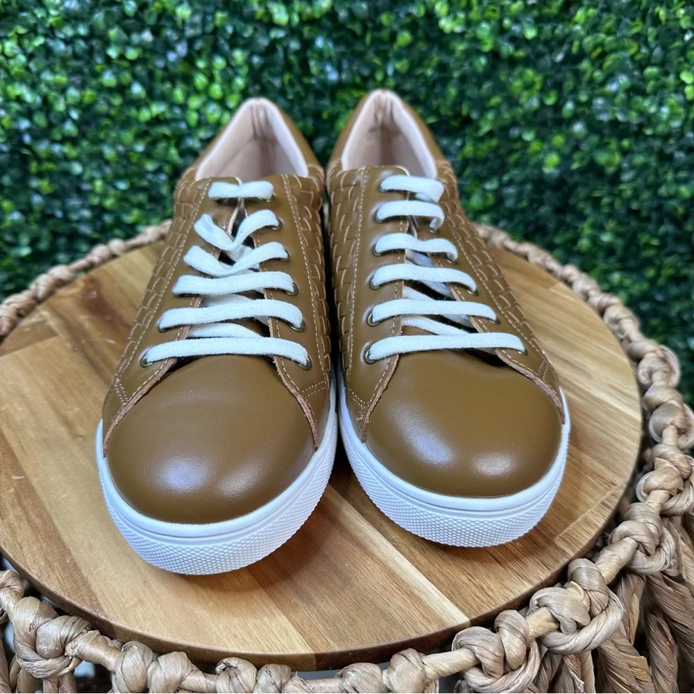 Leather Woven Sneaker | Color 'Espresso' | Women‎